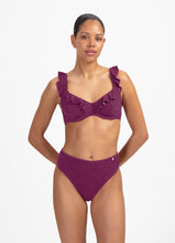 Lade das Bild in den Galerie-Viewer, Bikini mit Rüschen | bright plum
